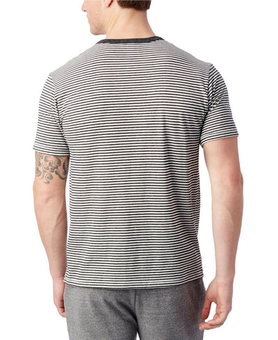 Alternative Apparel Striped Crew T-shirt Black