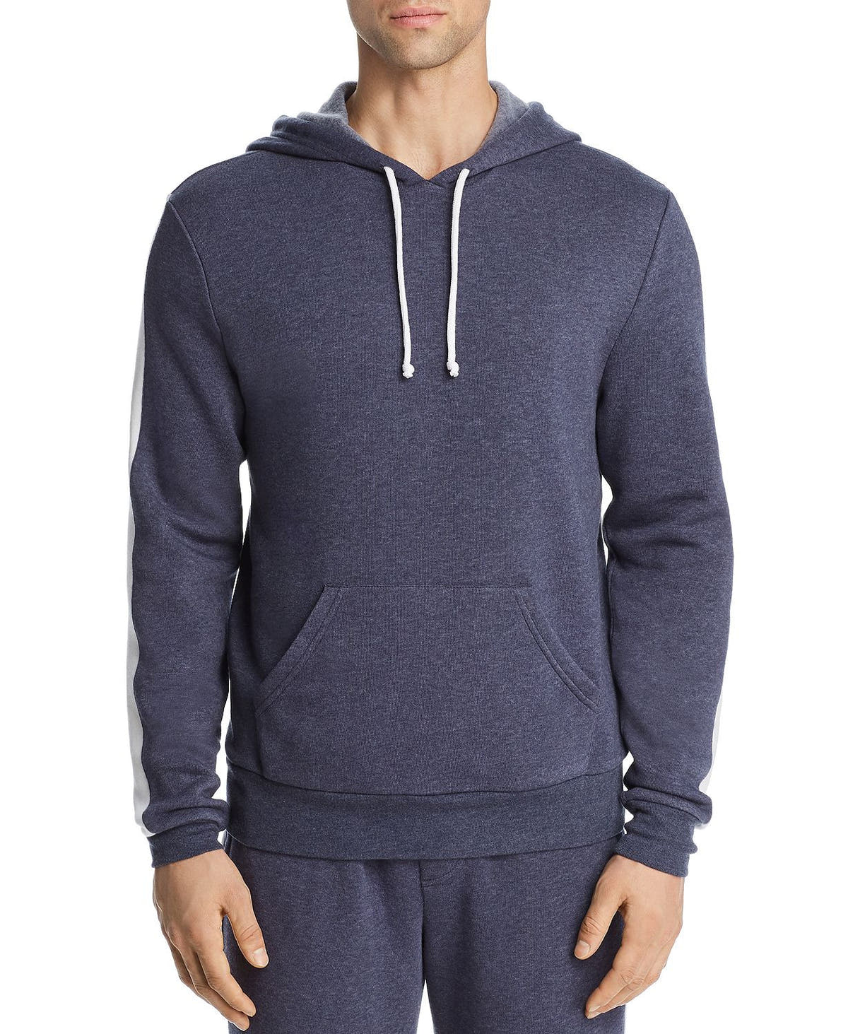 Alternative Stripe-trimmed Hooded Sweatshirt