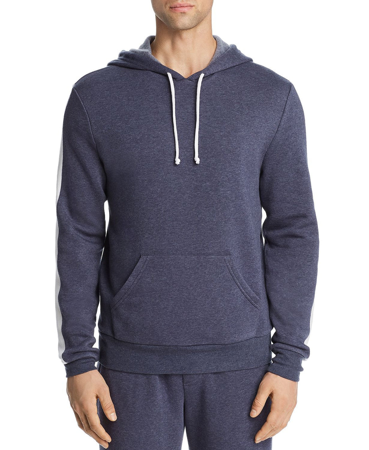 Alternative Stripe-trimmed Hooded Sweatshirt
