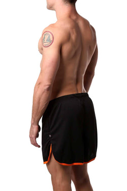 American Jock Black/Orange Aktivo Short w/ Built in Jocktrap thumbnail 2