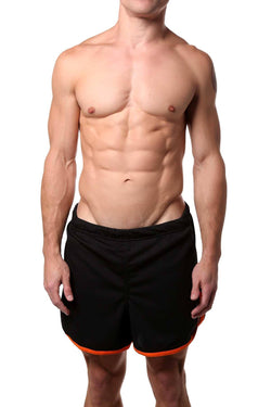 American Jock Black/Orange Aktivo Short w/ Built in Jocktrap thumbnail 1