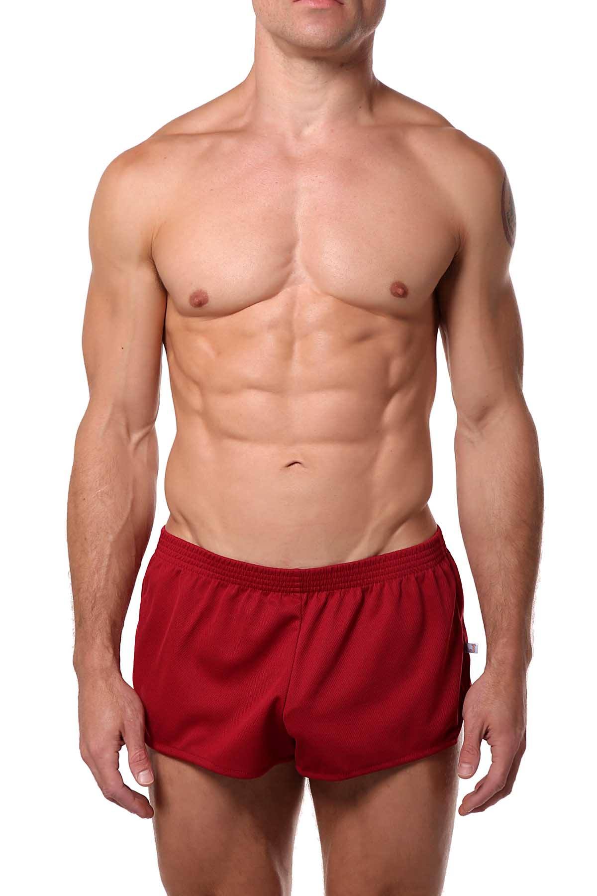 American Jock Burgundy Running Short
