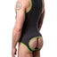 American Jock Charcoal/Lime Endurance Jock-Singlet