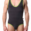 American Jock Charcoal/Lime Endurance Jock-Singlet