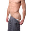 American Jock Grey 17-In Workout Short w/Built-In Jockstrap