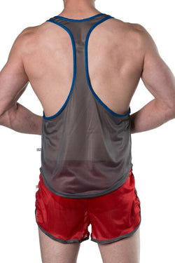 American Jock Grey/Royal Athletics Muscle Tee thumbnail 3