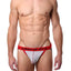 American Jock Heather-Grey/Red Varsity Jockstrap