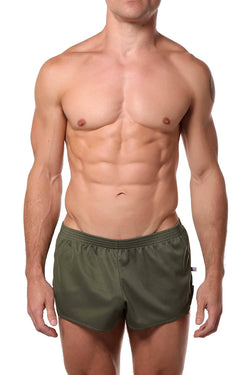 American Jock Olive-Green Sprint Running Short thumbnail 1