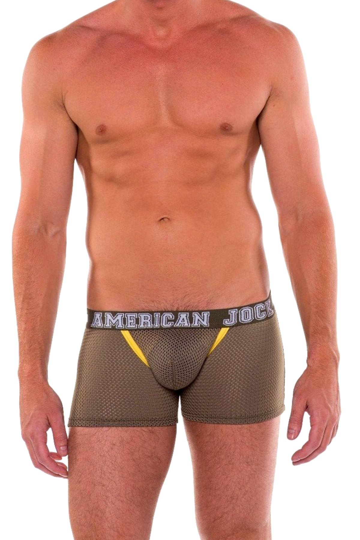 American Jock Olive/Yellow Team Sport Trunk