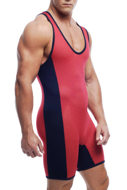 American Jock Red Action Mesh Singlet thumbnail 1