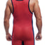 American Jock Red Action Mesh Singlet