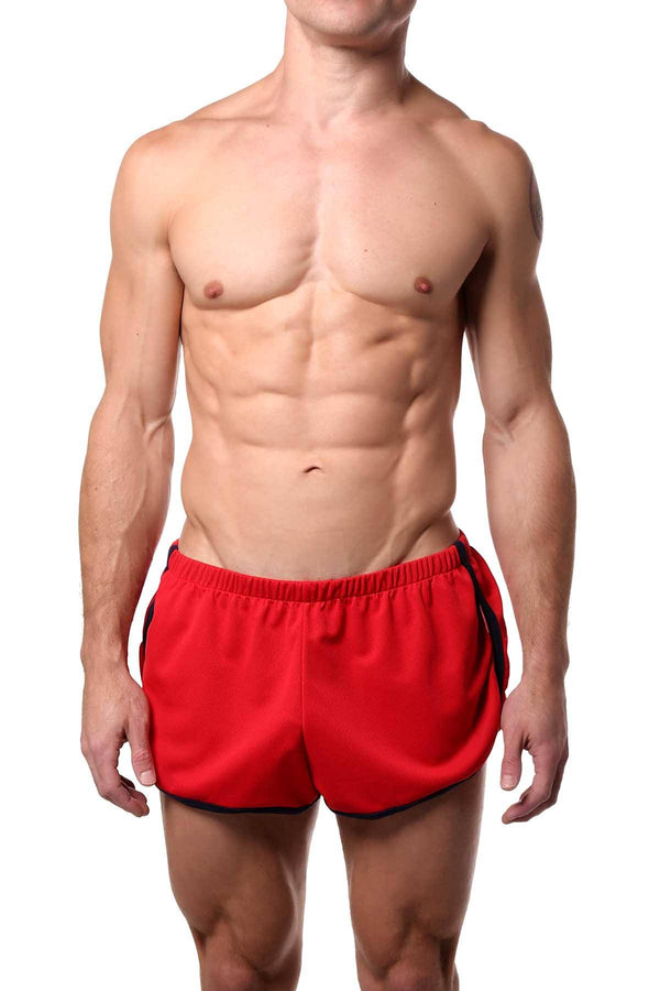 American Jock Red/Navy Aktivo Extreme Running Short