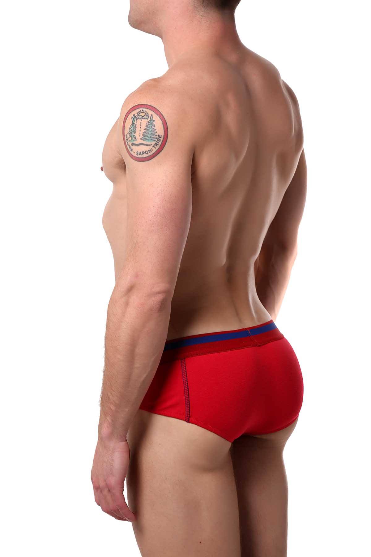American Jock Red/Royal Athletic Hi-Cut Brief