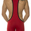 American Jock Red Zephyr Mesh Wrestling Singlet