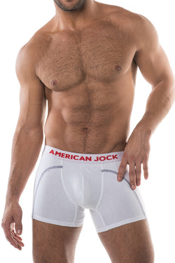 American Jock White Colorblock Sport Trunk thumbnail 1