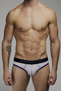 American Jock White/Royal Athletic Mesh Jock Brief thumbnail 2