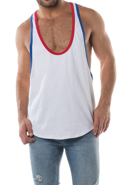 American Jock White Sport Body Builder Tank Top thumbnail 1