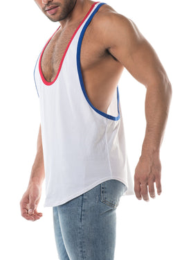 American Jock White Sport Body Builder Tank Top thumbnail 2