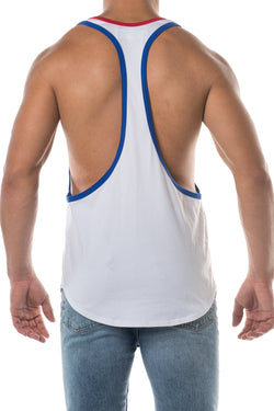 American Jock White Sport Body Builder Tank Top thumbnail 3