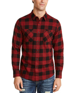 American Rag Austin Check Shirt Dark Scarlet thumbnail 1