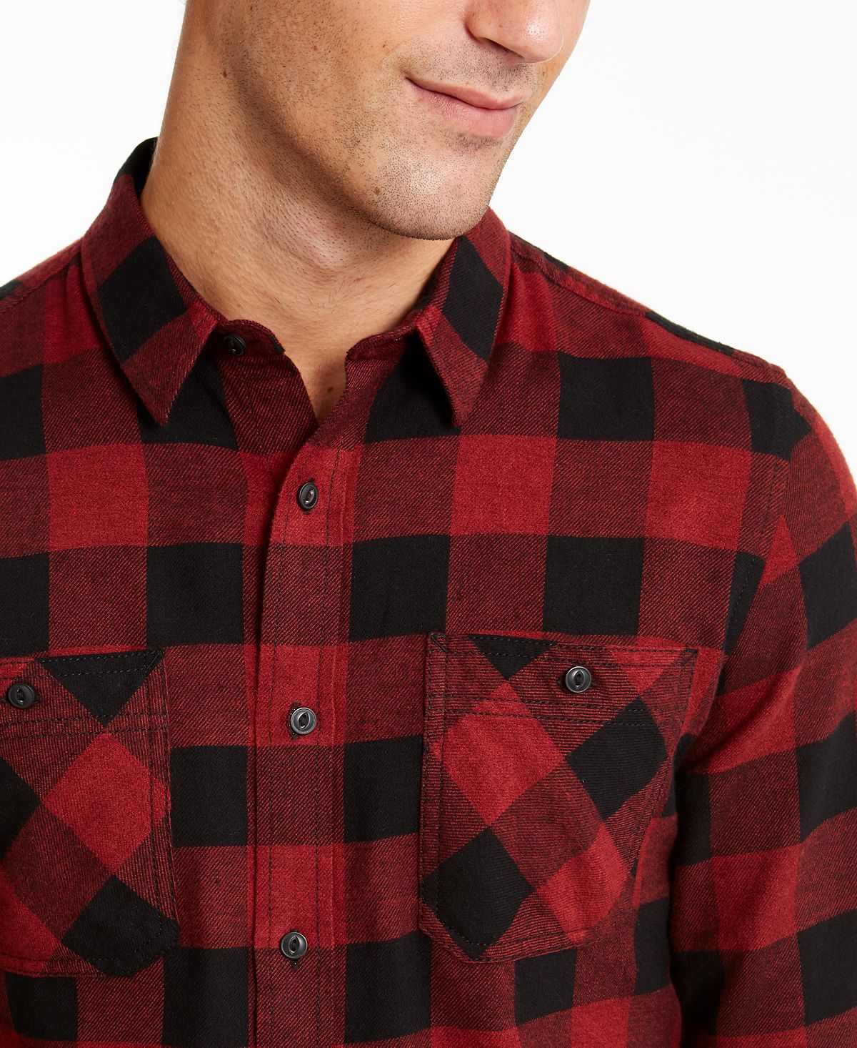 American Rag Austin Check Shirt Dark Scarlet