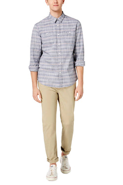 American Rag Blue Combo Culkin Striped Shirt thumbnail 3