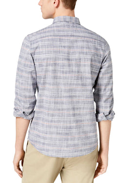 American Rag Blue Combo Culkin Striped Shirt thumbnail 2