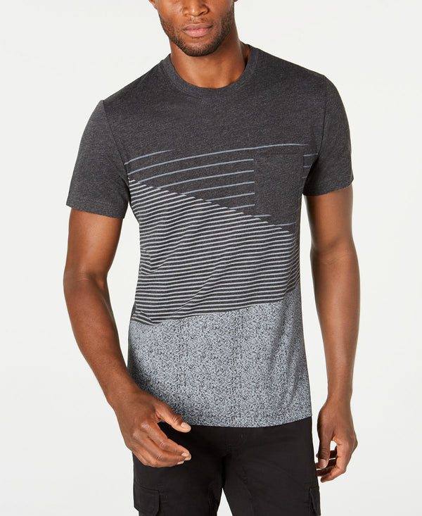 American Rag Colorblocked T-shirt Charcoal Hthr