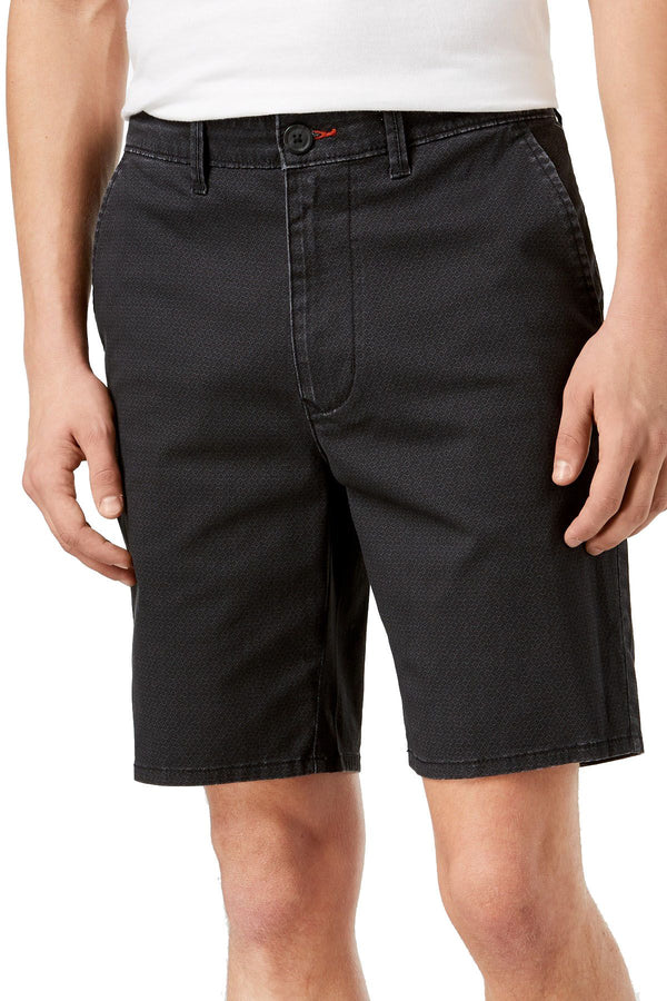 American Rag Deep-Black Geo-Leaf Print Short