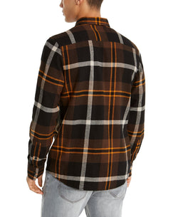 American Rag Drew Plaid Flannel Shirt Deep Black thumbnail 2