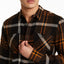 American Rag Drew Plaid Flannel Shirt Deep Black