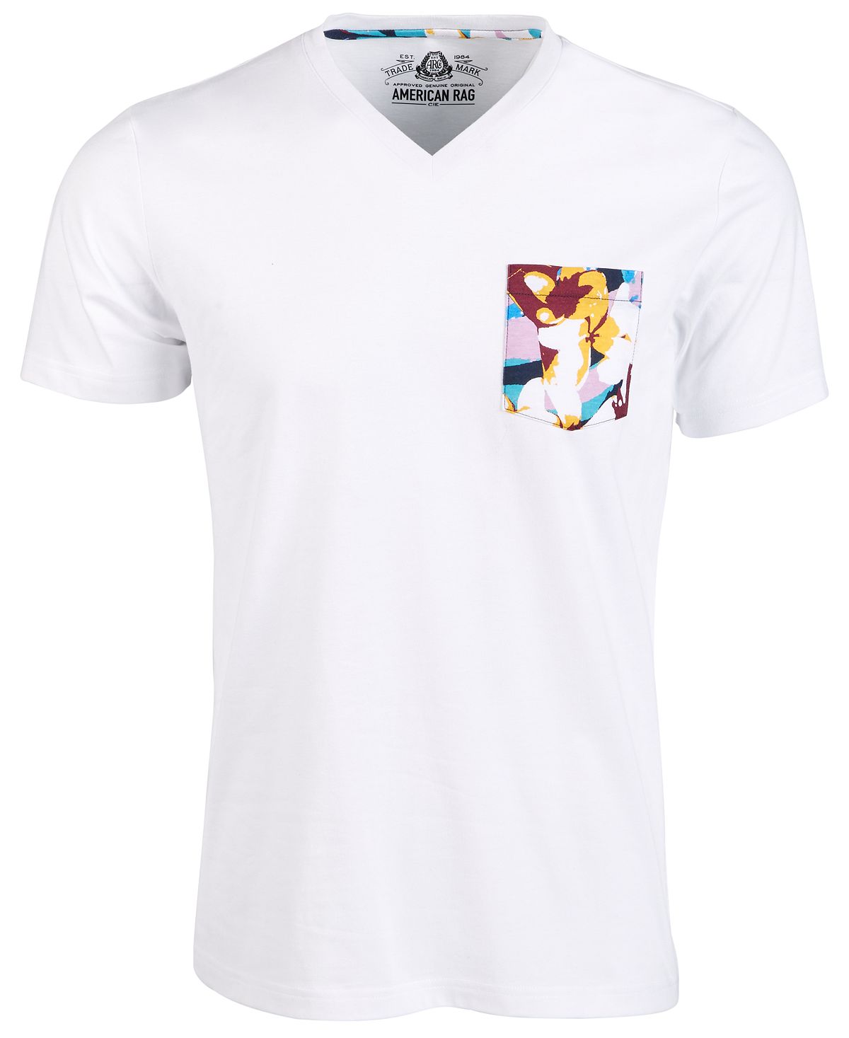 American Rag Floral Pocket T-shirt Bright White