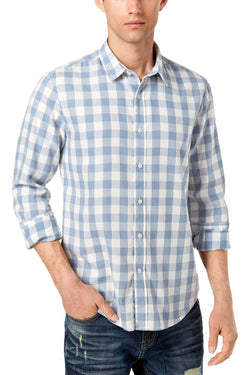 American Rag Fog Blue Check Shirt thumbnail 1