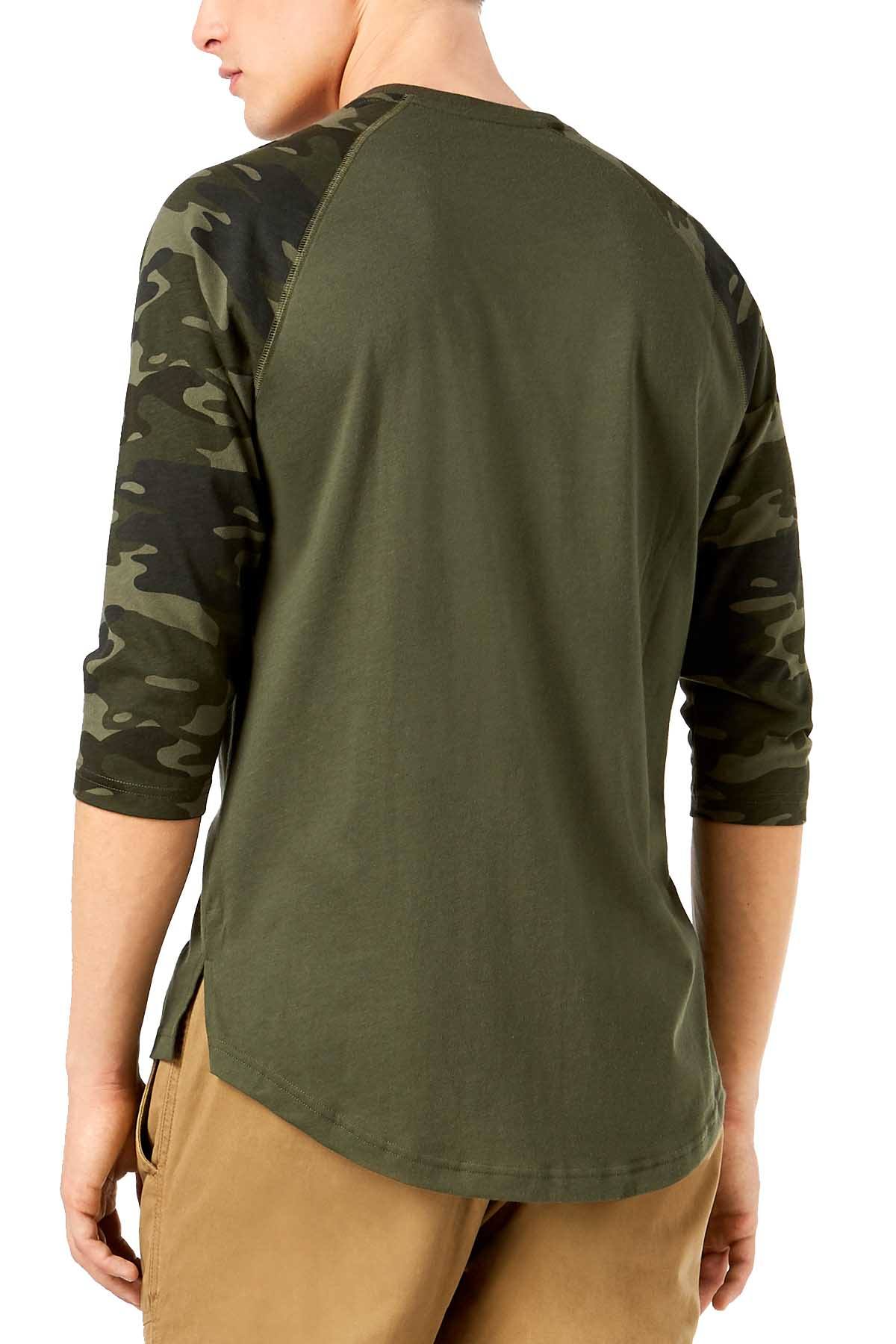 American Rag Forest Night/Camo Raglan Sleeve T-Shirt