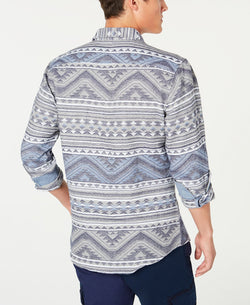 American Rag Geometric Jacquard Shirt Grey thumbnail 2