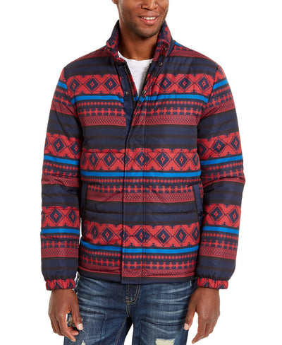 American Rag Geometric Puffer Jacket  Basic Navy