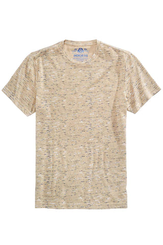 American Rag Hummus-Beige Textured T-Shirt