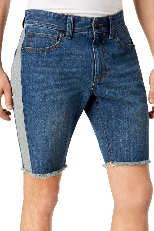 American Rag Indigo-Combo Color-Blocked Denim Short
