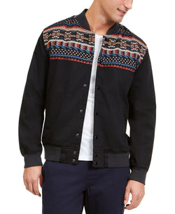 American Rag Jacquard Blocked Jacket Deep Black Cb thumbnail 1