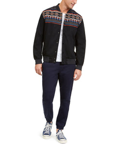American Rag Jacquard Blocked Jacket Deep Black Cb thumbnail 2