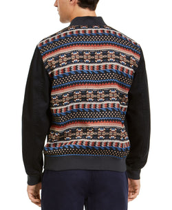 American Rag Jacquard Blocked Jacket Deep Black Cb thumbnail 4