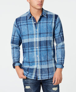 American Rag Moby Plaid Shirt Blue Skies Wash thumbnail 1