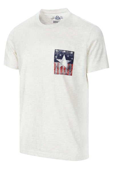American Rag Oat Heather Americana Pocket T-Shirt