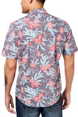 American Rag Peri Sky Floral Print Button Down Casual Shirt thumbnail 3