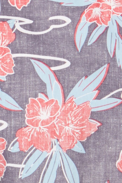 American Rag Peri Sky Floral Print Button Down Casual Shirt