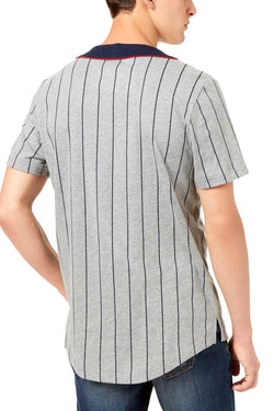 American Rag Pewter Heather Short Sleeve Baseball Shirt thumbnail 2