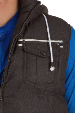 American Stitch Black/Dark-Grey Davey Puffer Vest thumbnail 3