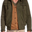 American Stitch Olive Mock-Neck Hooded Jacket
