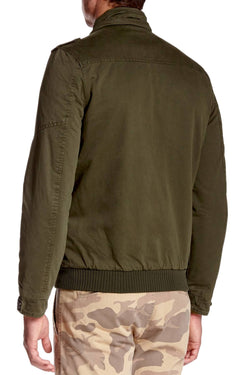 American Stitch Olive Mock-Neck Hooded Jacket thumbnail 3