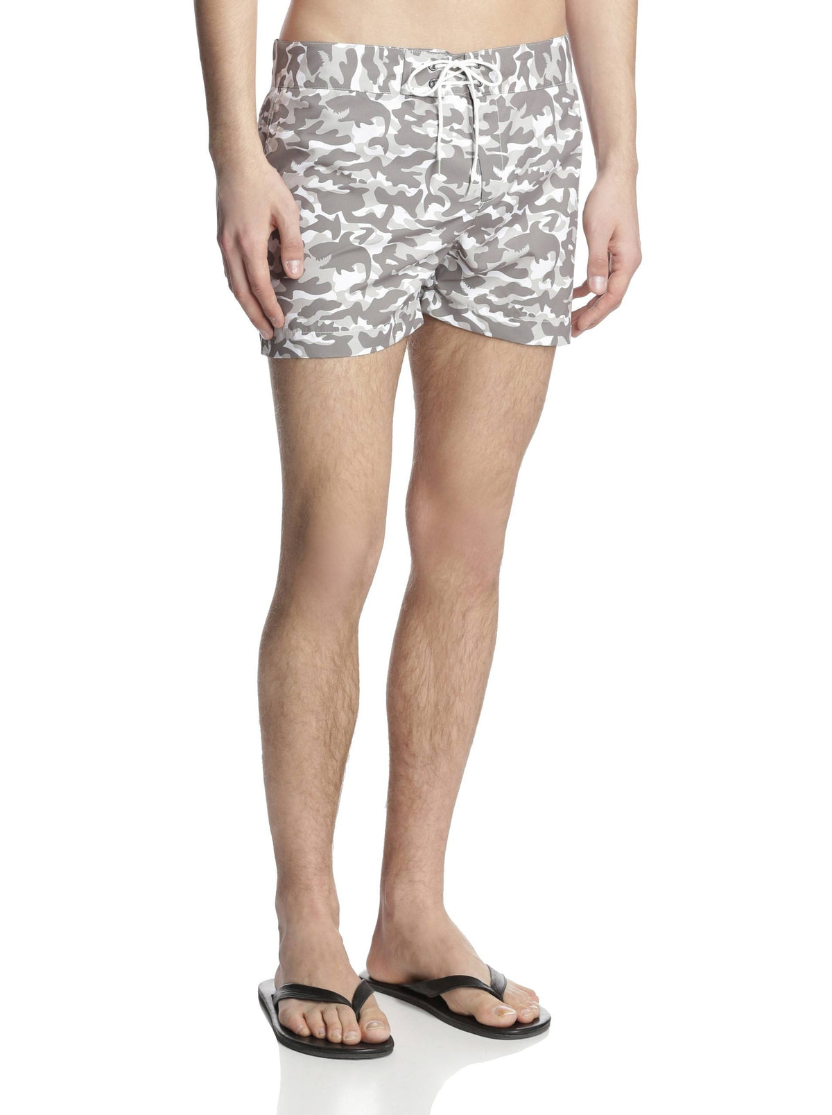 American Stitch Tan Camo Shark Swim Trunk